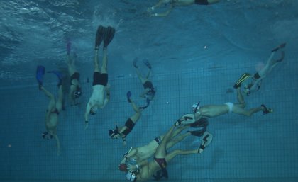 The UniDive Gauls in training. Picture: Doug Stetner